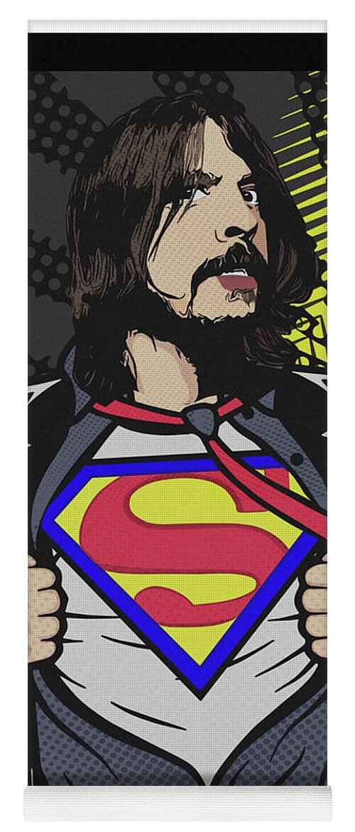 Dave Grohl Yoga Mat featuring the digital art My Hero by Christina Rick