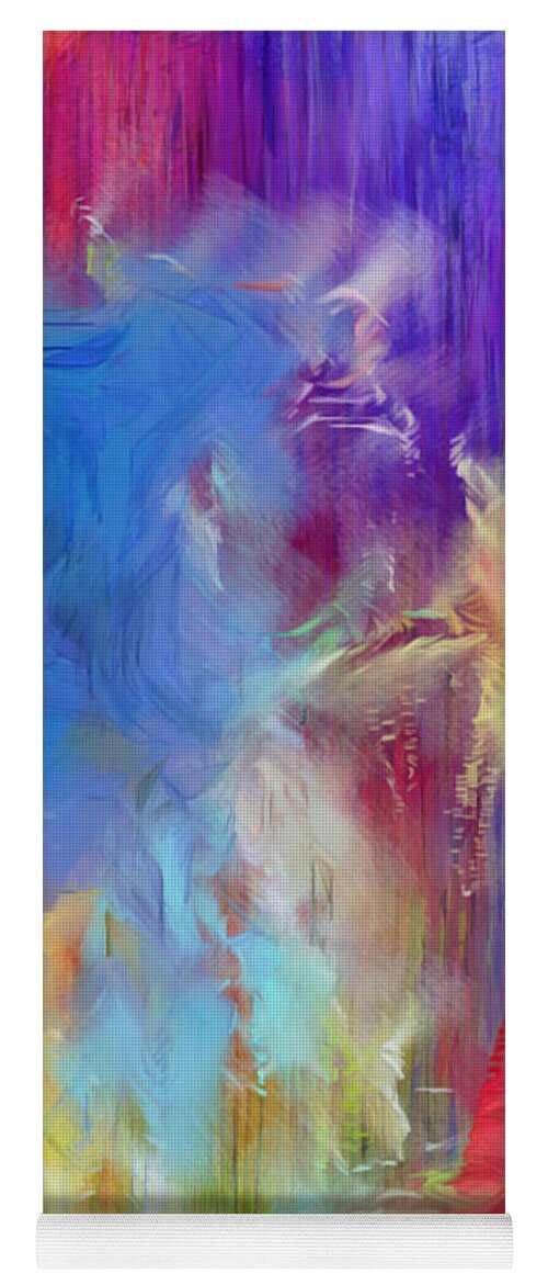 Abstract Yoga Mat featuring the painting My Instant Abstraction by Rafael Salazar