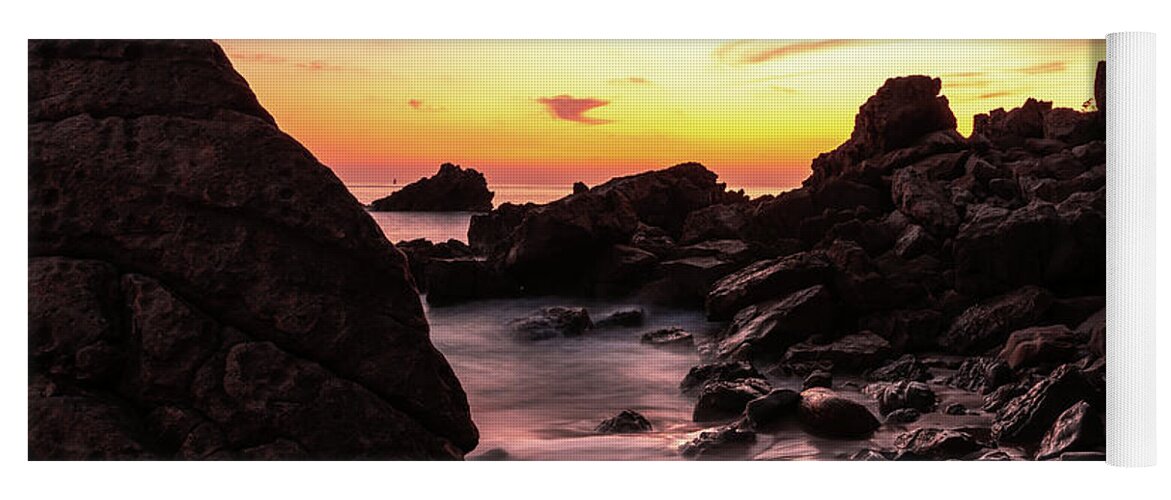 Seascape Yoga Mat featuring the photograph Mystic Little Corona Beach California by Abigail Diane Photography