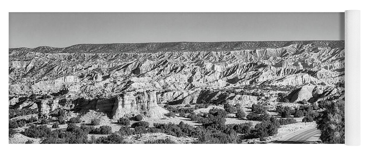 New Mexico Yoga Mat featuring the photograph Nambe Badlands by Susan Rissi Tregoning