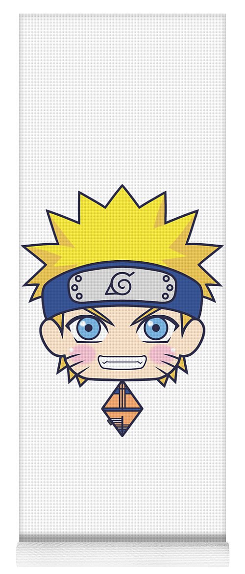 Naruto Yoga Mat featuring the painting Naruto Caricature by Jackob Hand