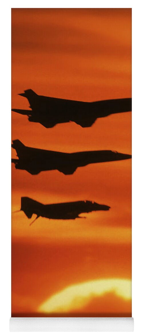 U.s. Navy Yoga Mat featuring the mixed media Navy Jets in the Sun by Erik Simonsen