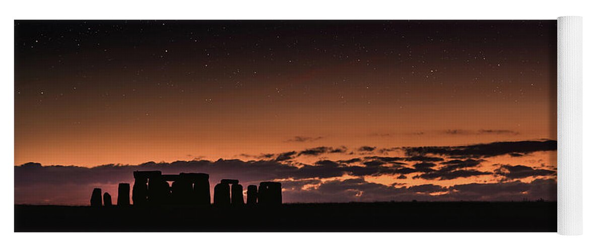 Framing Places Photography Yoga Mat featuring the photograph Neowise over Stonehenge by Framing Places