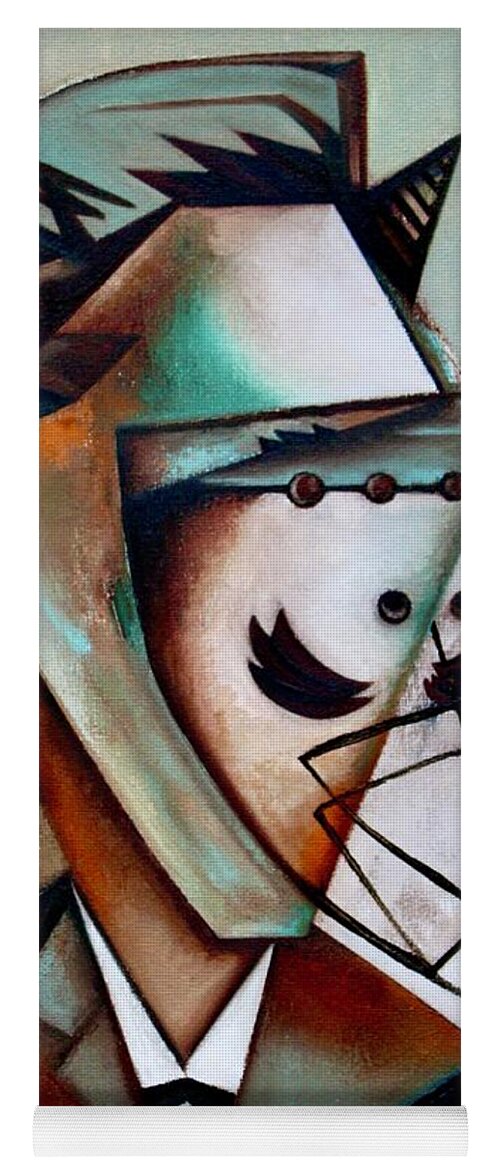 Abstract Portrait Yoga Mat featuring the painting Neurasthenia by Martel Chapman