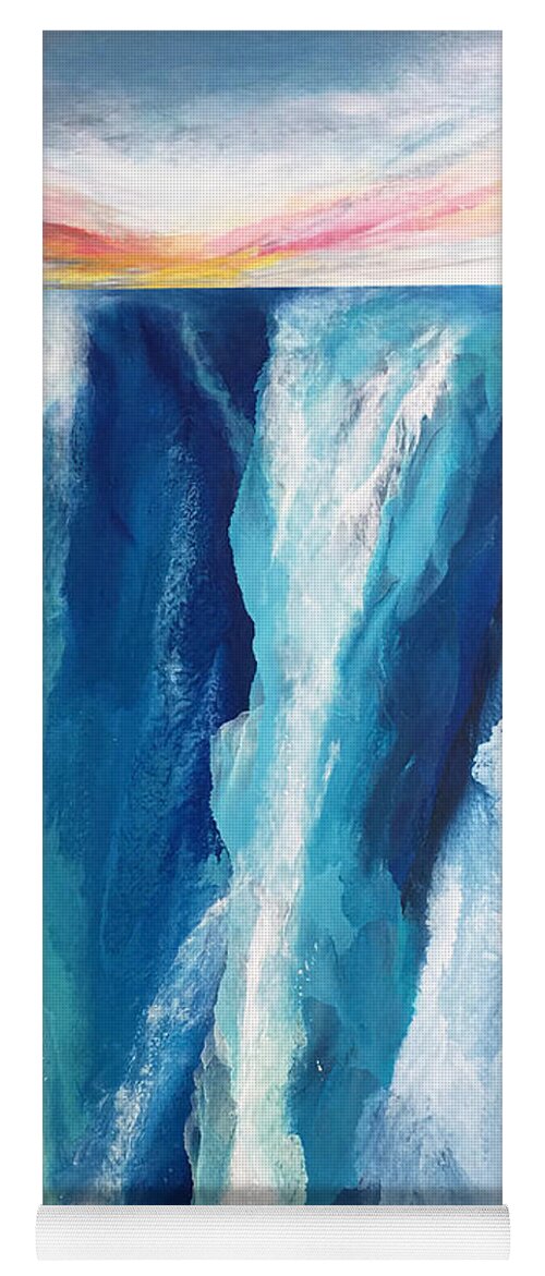 Waterfall Yoga Mat featuring the painting Never Thirst Again by Linda Bailey