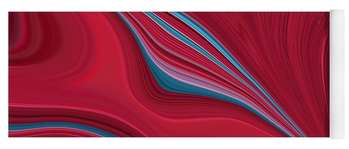 Red Yoga Mat featuring the digital art New Beginnings by Bonnie Bruno