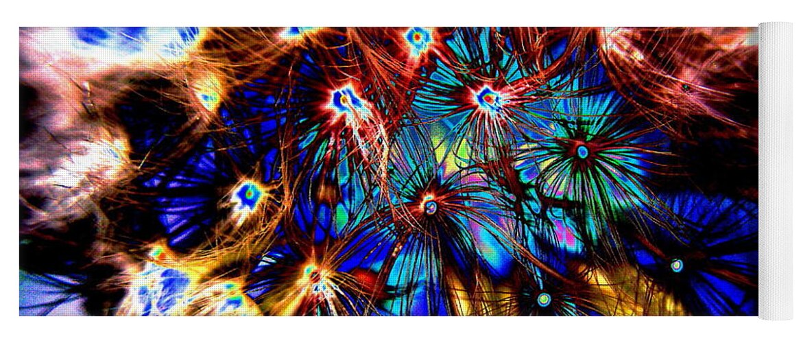 Dandelion Yoga Mat featuring the photograph New Moon Fireworks by Larry Beat
