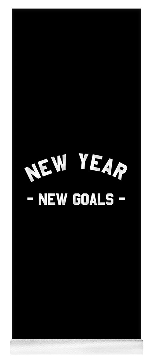 New Year 2024 Yoga Mat featuring the digital art New Year New Goals Workout Fitness by Flippin Sweet Gear