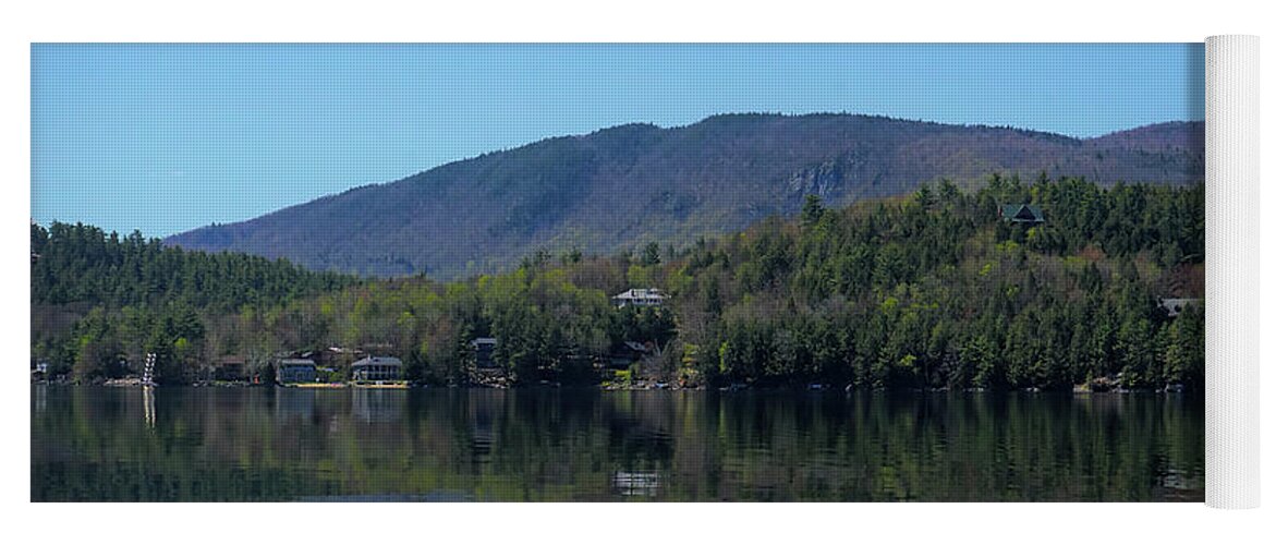 Newfound Lake Yoga Mat featuring the photograph Newfound Reflections of Hebron by Xine Segalas