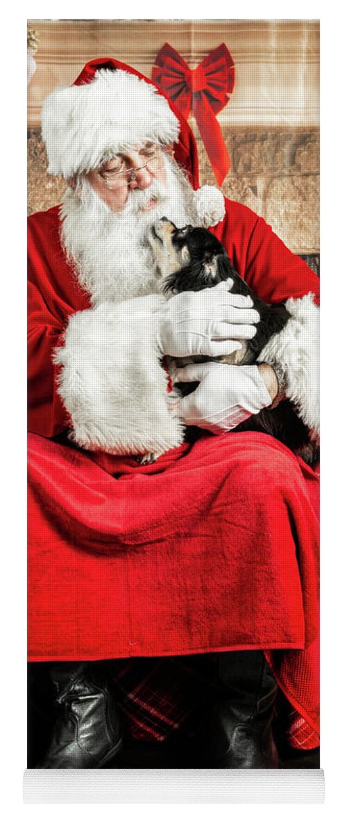 Newt Yoga Mat featuring the photograph Newt with Santa 1 by Christopher Holmes