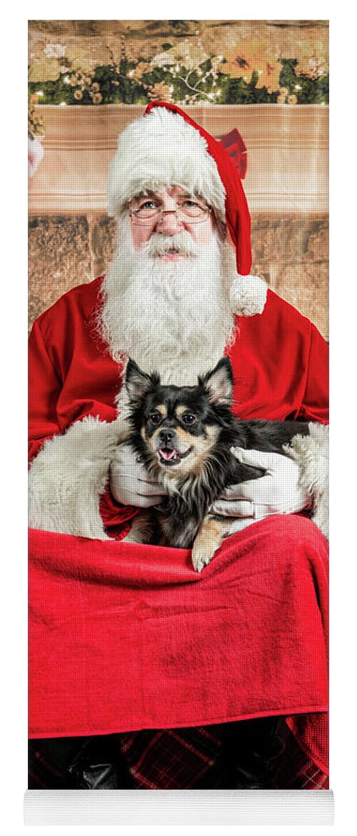 Newt Yoga Mat featuring the photograph Newt With Santa 2 by Christopher Holmes