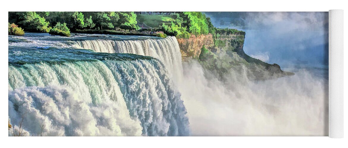 Niagara Falls Yoga Mat featuring the painting Niagara Falls at Sunset by Christopher Arndt