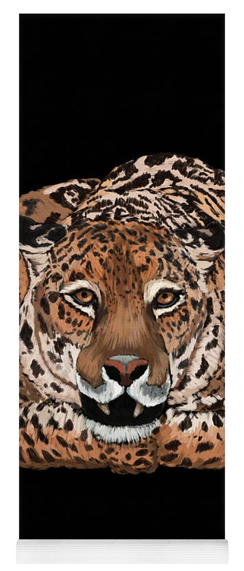 Wildlife Yoga Mat featuring the digital art Night Stalker by Lois Bryan