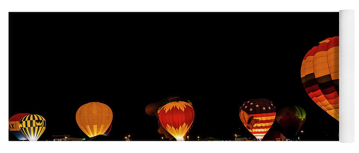 Balloon Yoga Mat featuring the digital art Night The Night by Todd Tucker