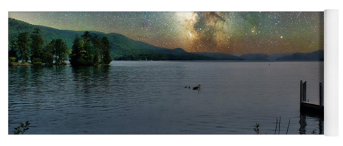 Milky Way Yoga Mat featuring the photograph Night to Morn by Russel Considine