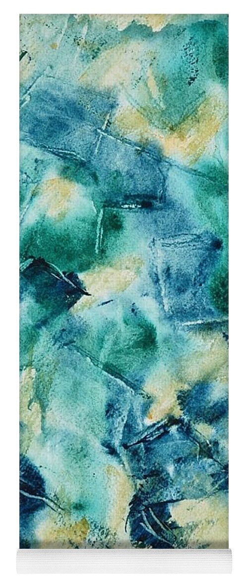 Abstract Yoga Mat featuring the painting No Plan by Dick Richards