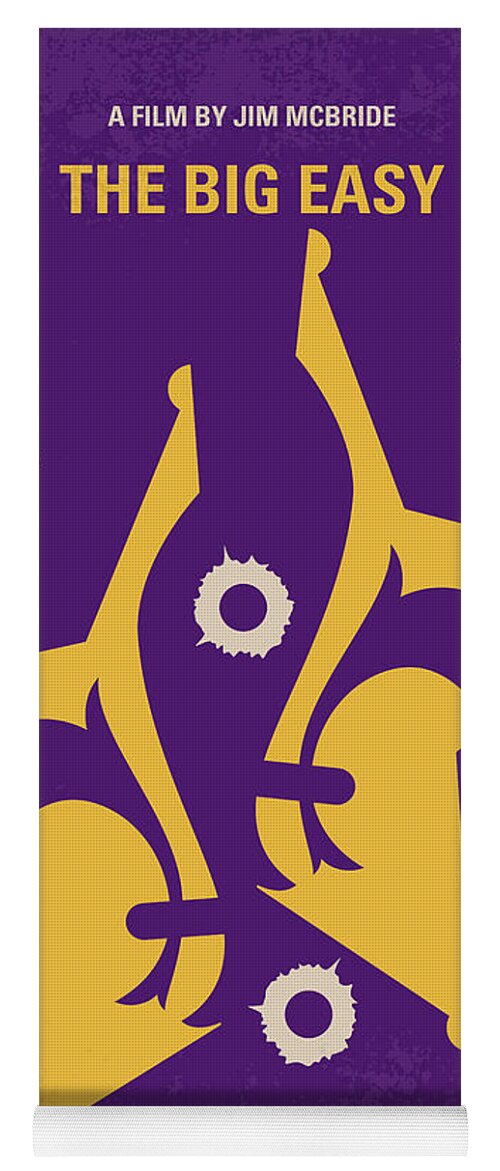 The Big Easy Yoga Mat featuring the digital art No1215 My The Big Easy minimal movie poster by Chungkong Art