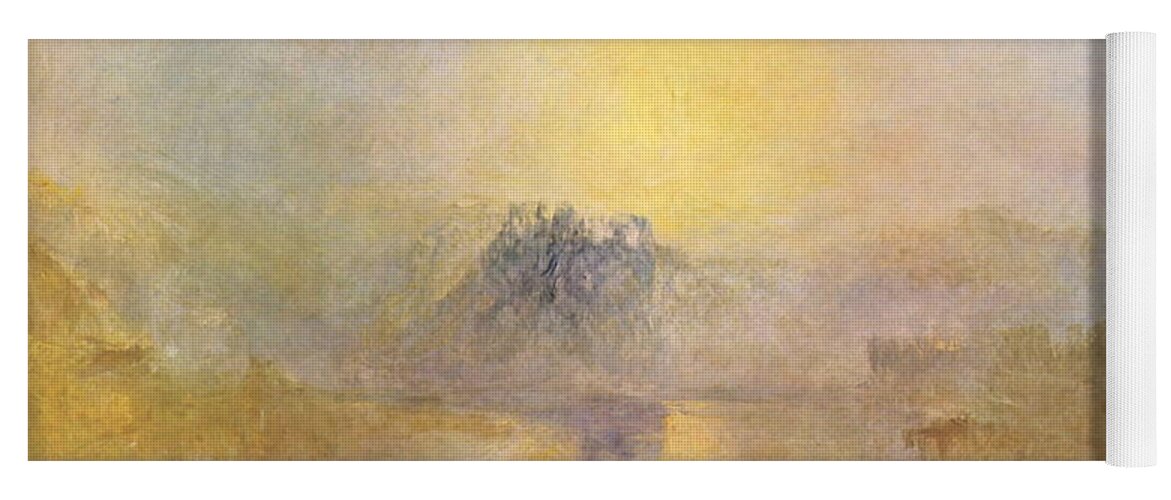 J. M. W. Turner Yoga Mat featuring the painting Norham Castle, Sunrise by William Turner