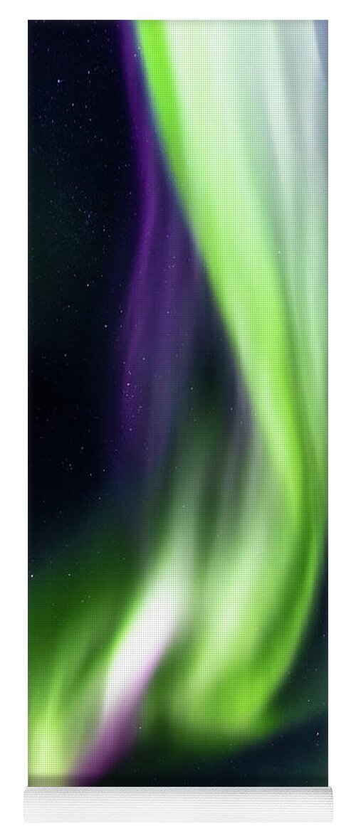Iceland Yoga Mat featuring the photograph Northern lights, Aurora Borealis in the night sky, Iceland. by Jane Rix