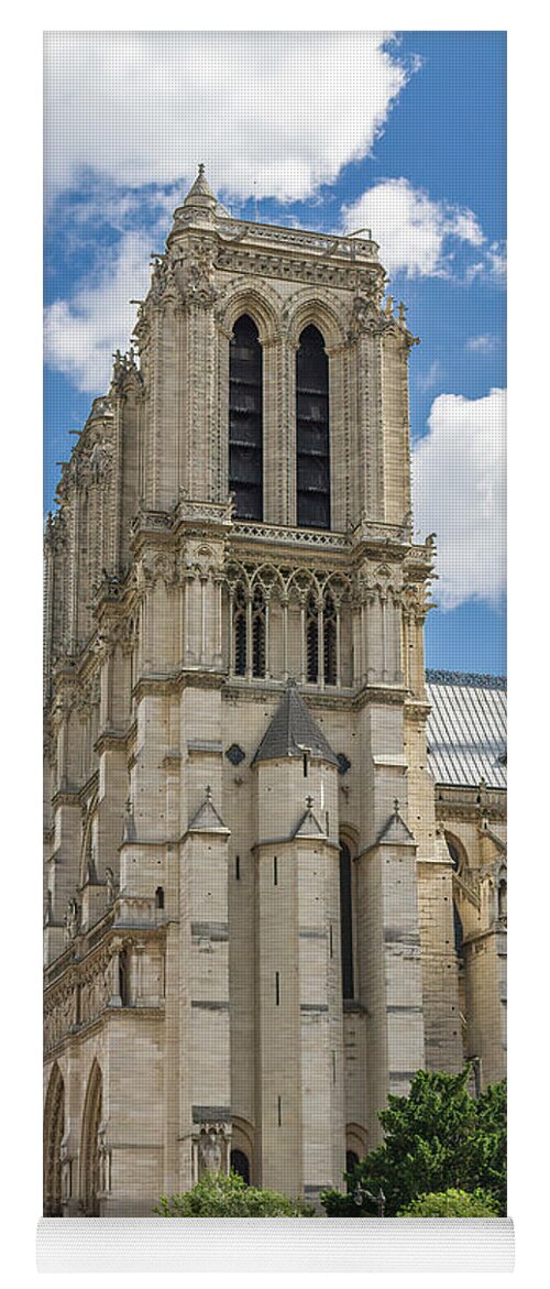 Notre Dame Yoga Mat featuring the photograph Notre Dame Cathedral, Paris, France by Elaine Teague