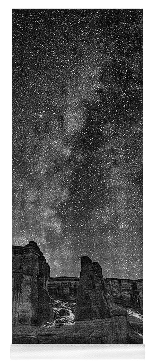 Astro Photography Yoga Mat featuring the photograph November Milky Way From Arches National Park by Dan Norris