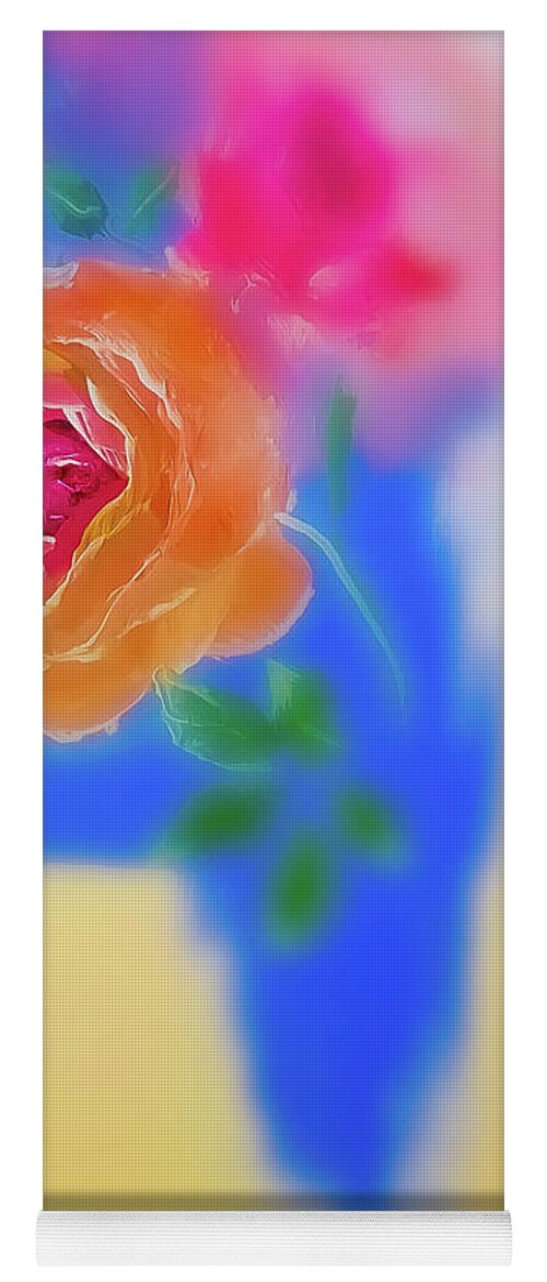 Rose Yoga Mat featuring the painting Nude Rose by Lisa Kaiser