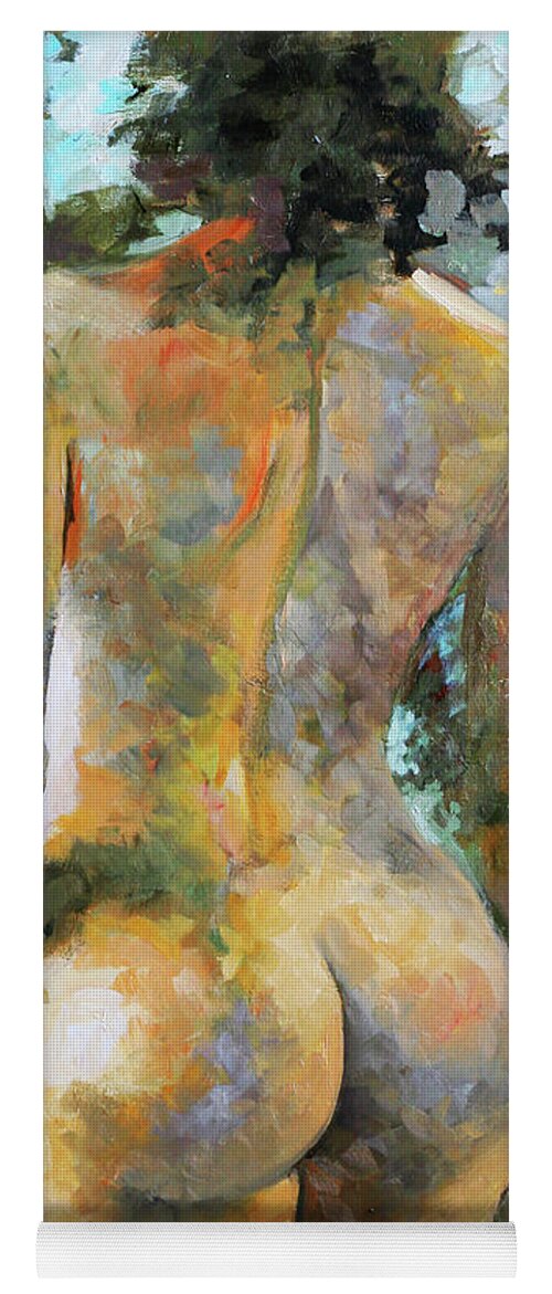 Nude Yoga Mat featuring the painting Nude by Vali Irina Ciobanu
