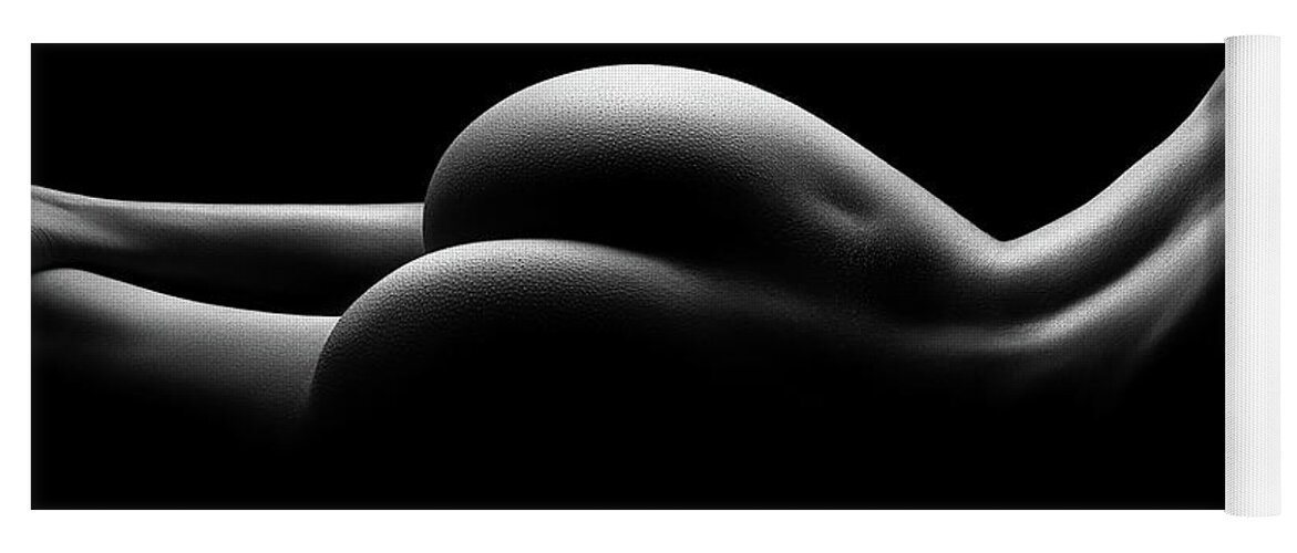 Woman Yoga Mat featuring the photograph Nude woman bodyscape 92 by Johan Swanepoel