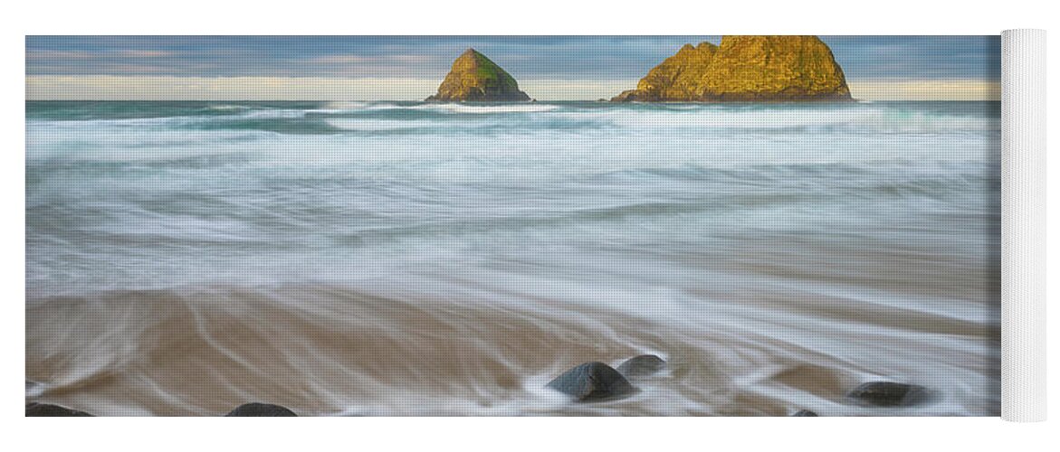 Oregon Yoga Mat featuring the photograph Oceanside Tides by Darren White