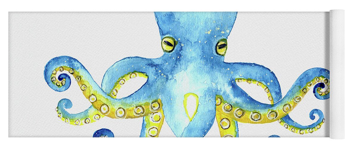 Octopus Yoga Mat featuring the painting Octopus by Michele Fritz