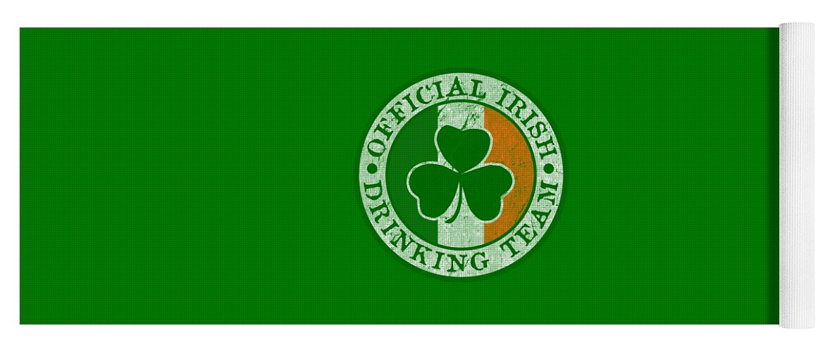 Funny Yoga Mat featuring the digital art Official Irish Drinking Team by Flippin Sweet Gear