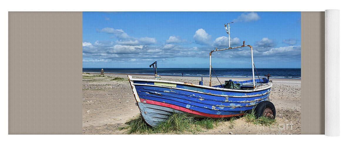 England Yoga Mat featuring the photograph Old Boat, Marske-by-the-Sea by Tom Holmes Photography