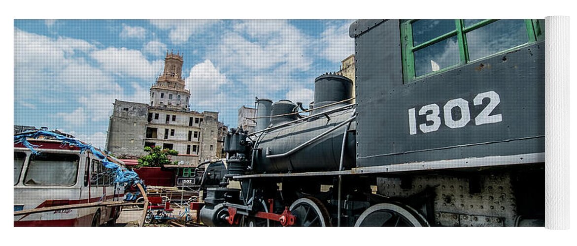 Cuba Yoga Mat featuring the photograph Old Trains, Havana. Cuba by Lie Yim