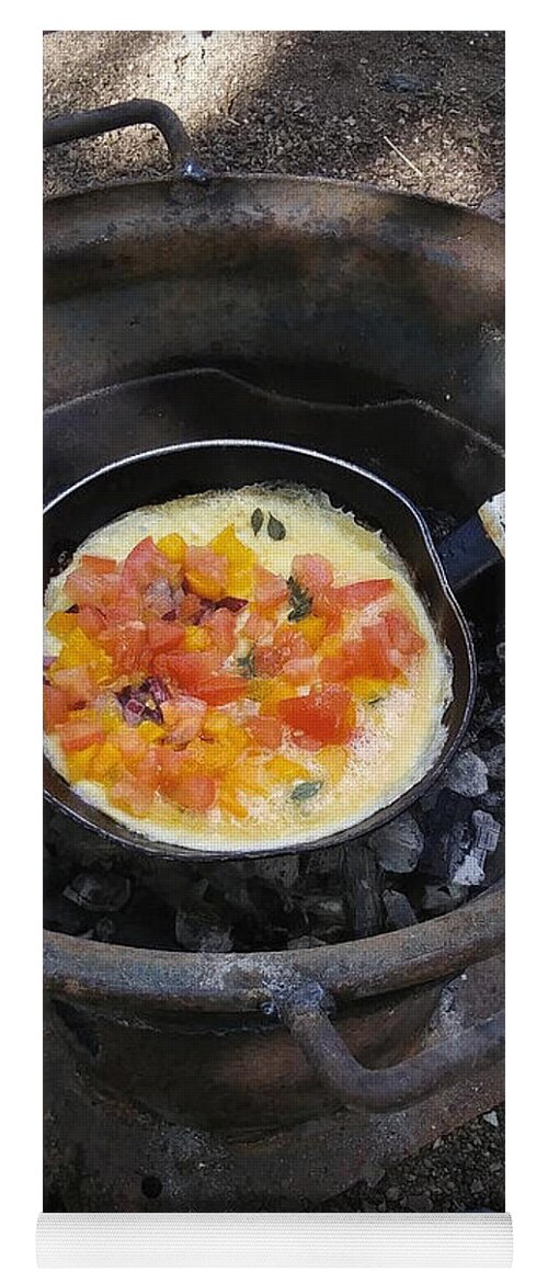 Eggs Yoga Mat featuring the photograph Omelet in a Pan by Esoteric Gardens KN