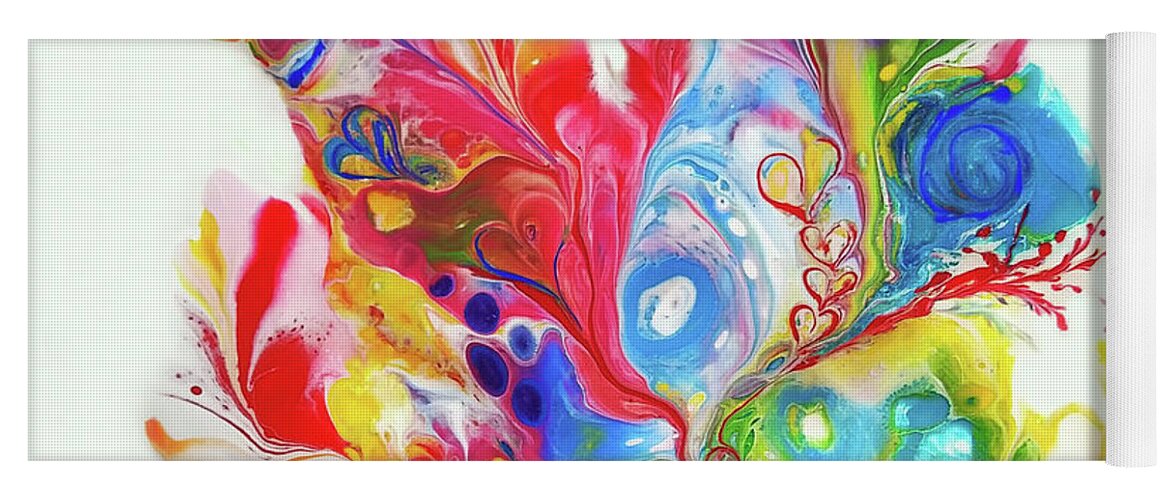 Colorful Yoga Mat featuring the painting Wonder #1 by Deborah Erlandson