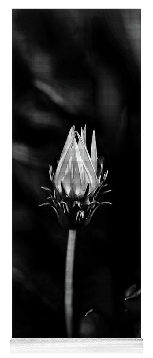 Beautiful Black And White Flower Yoga Mat featuring the photograph Only You by Az Jackson