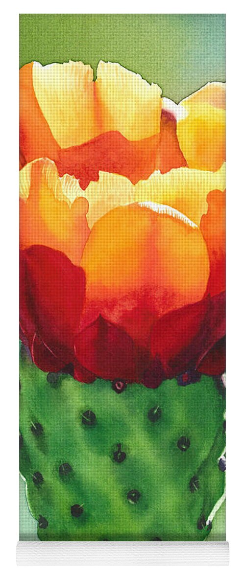 Opuntia Yoga Mat featuring the painting Opuntia by Espero Art