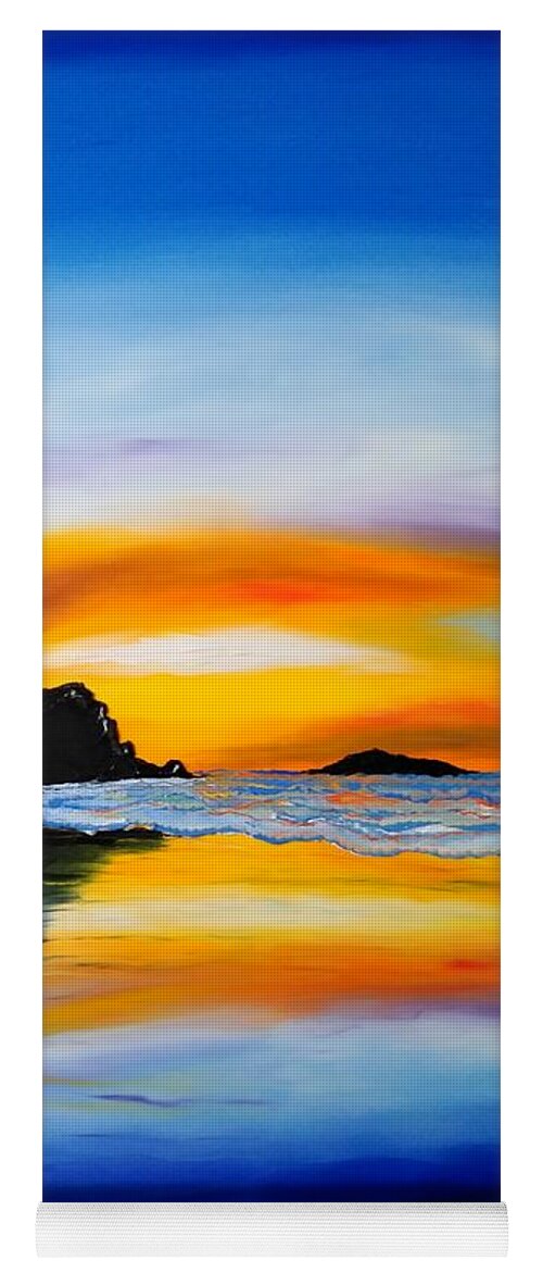  Yoga Mat featuring the painting Oregon Coastal Sunset #10 by James Dunbar