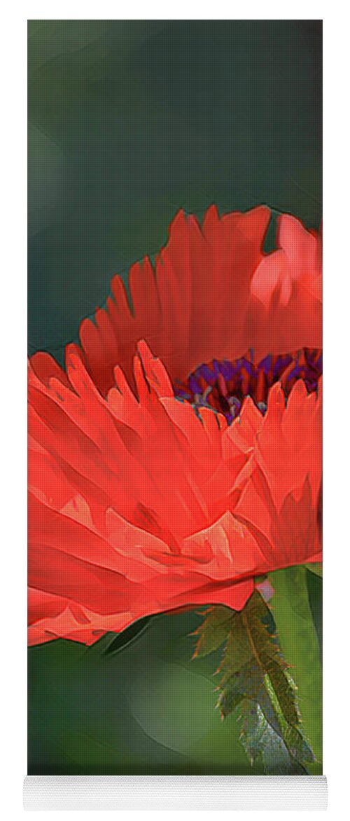 Poppy Yoga Mat featuring the photograph Oriental Poppy Papaver Orientale by Julie Palencia