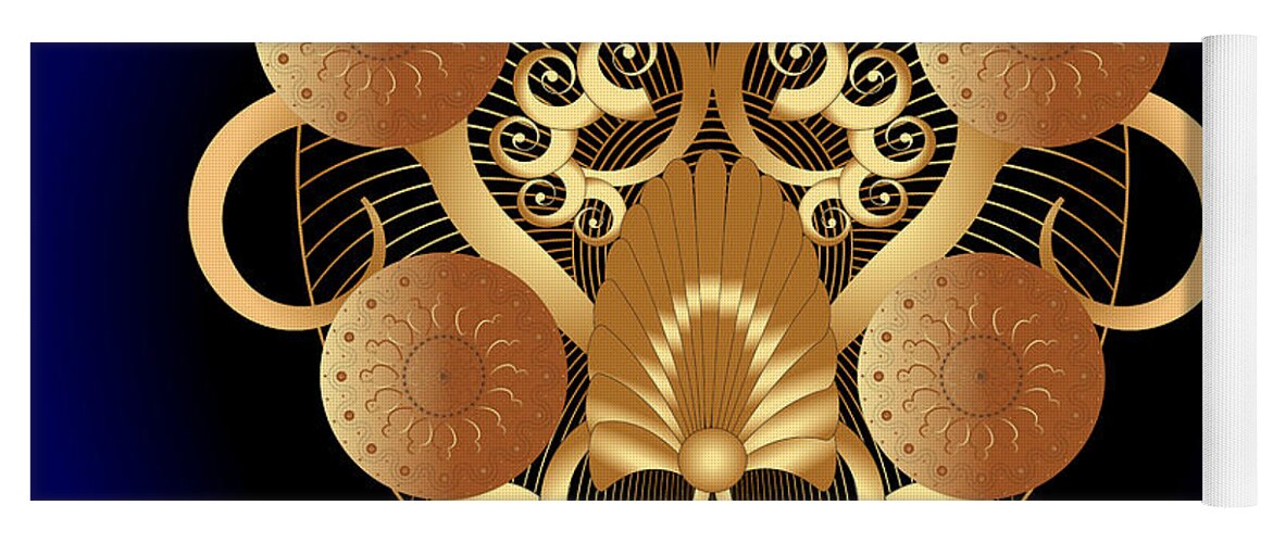 Mandala Graphic Design Yoga Mat featuring the digital art Ornativo Vero Circulus No 4232 by Alan Bennington