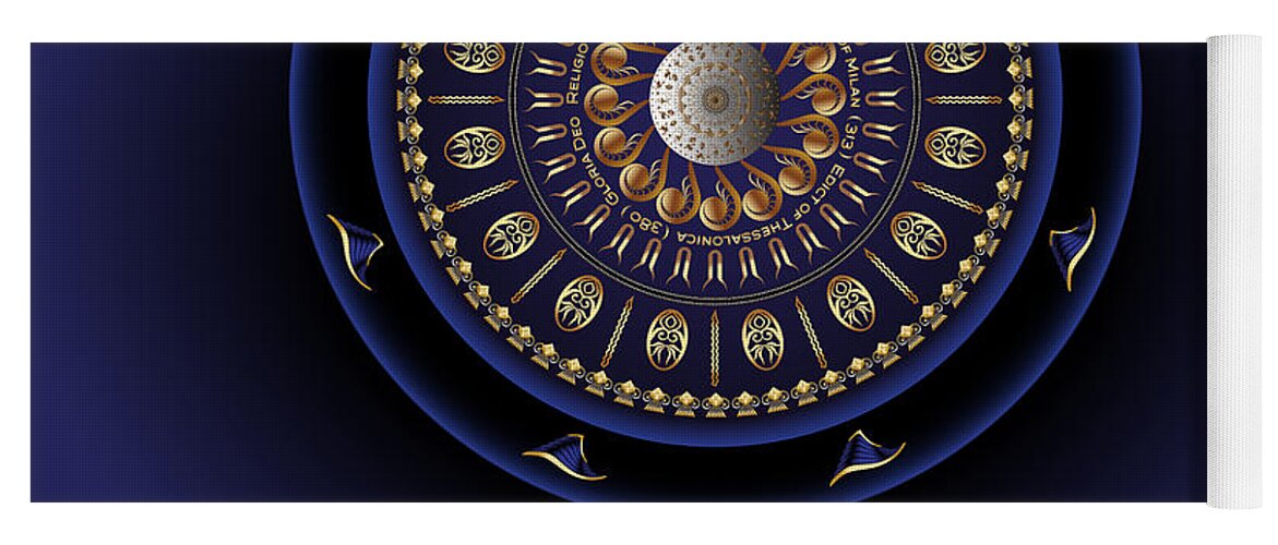 Mandala Graphic Yoga Mat featuring the digital art Ornativo Vero Circulus No 4233 by Alan Bennington