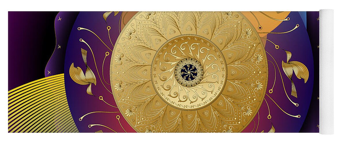 Mandala Graphic Yoga Mat featuring the digital art Ornativo Vero Circulus No 4258 by Alan Bennington
