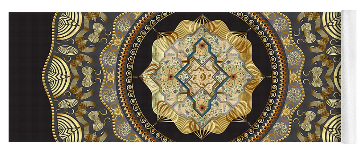 Mandala Graphic Design Yoga Mat featuring the digital art Ornativo Vero Circulus No 4278 by Alan Bennington