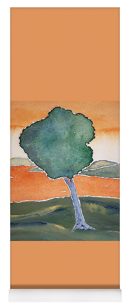 Watercolor Yoga Mat featuring the painting Otsego Lake by John Klobucher