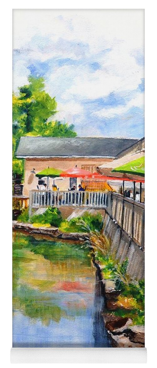 Outdoor Cafe Yoga Mat featuring the painting Outdoor Cafe #7 by Betty M M Wong