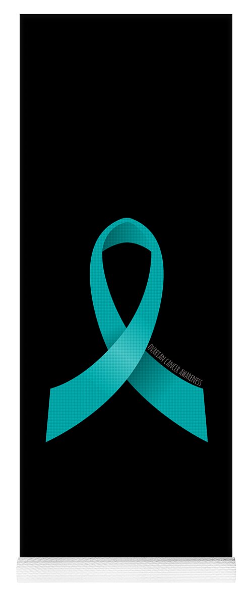 Awareness Yoga Mat featuring the digital art Ovarian Cancer Awareness Ribbon by Flippin Sweet Gear