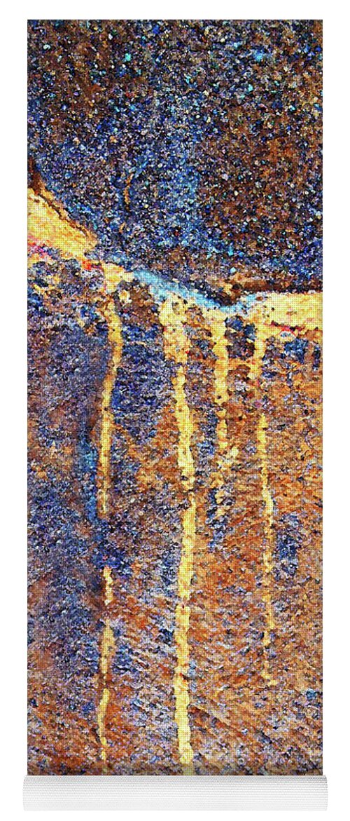 Abstract Yoga Mat featuring the painting Overflow by Sharon Williams Eng