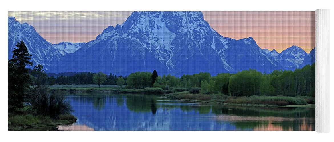 Oxbow Bend Yoga Mat featuring the photograph Grand Teton - Oxbow Bend - Snake River by Richard Krebs