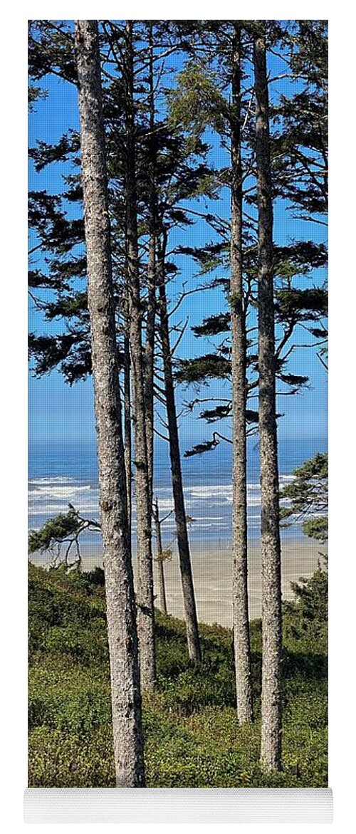 Beach Yoga Mat featuring the photograph Pacific Ocean at Seabrook 2 by Jerry Abbott