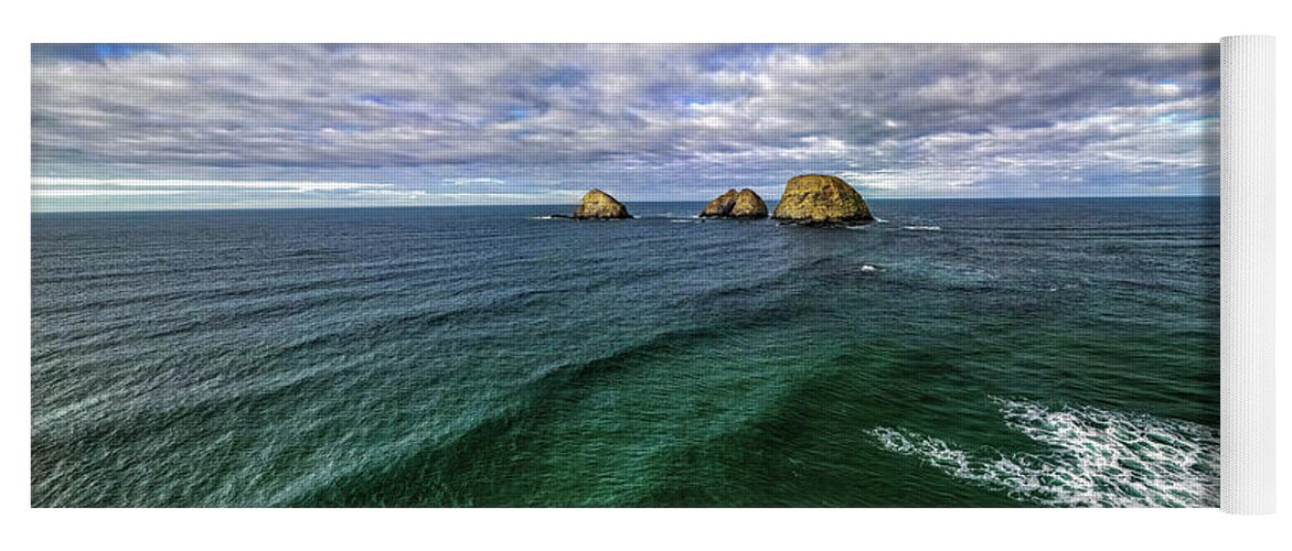 Ocean Yoga Mat featuring the photograph Pacific Ocean Oregon Coast by Loyd Towe Photography